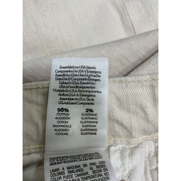 Mother 'The Down' Cream Cotton Low Spinner Heel Denim Jean Size 26 - Picture 5 of 5